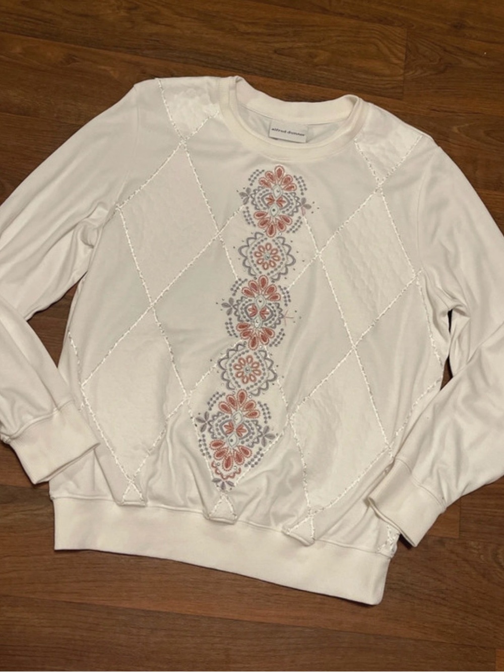 Vintage Alfred Dunner Quilted Sweatshirt Size M